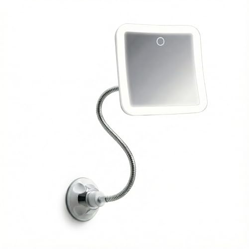 Fancii Espejo Aumento 10x con 3 Luces LED, Recargable - Espejo Maquillaje Iluminado, Montaje Ventosa, 360° Giratorio (Mira 2 Plus)