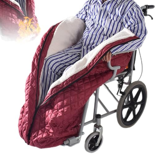 EATAN Wollener Rollstuhlsack Für Den Winter,wasserdichter Und Winddichter Fußsack Erwachsene Schlupfsack Rollstuhl Gemütlich Und Warm Fleecedecke Für Senioren Und Behinderte