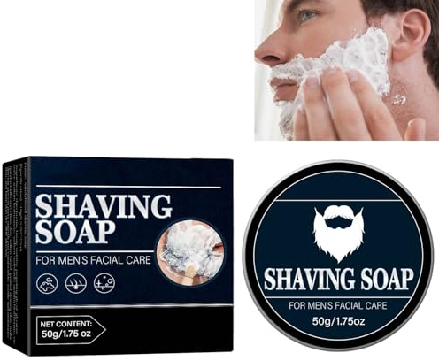 Shaving Soap for Men,Men's Shaving Cream Soap,Shaving Soap Cream,Shave Soap for Shaving,Men's Shaving Cream Soap,Shave Cream Beard Soap Cream,Mens Shave Butter Creme Moisturizing,50g