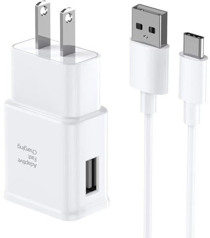 for Samsung Fast Charging Cord 6FT Type C Charger USB Wall Charger Block Samsung Fast Charger for Galaxy S9 S10 S10+ S20 S21 S22 S23 S24 S25 Plus/Ultra/FE,A55/A54/A56/A16/A15/A14/A25/A35,Note 20/10/9