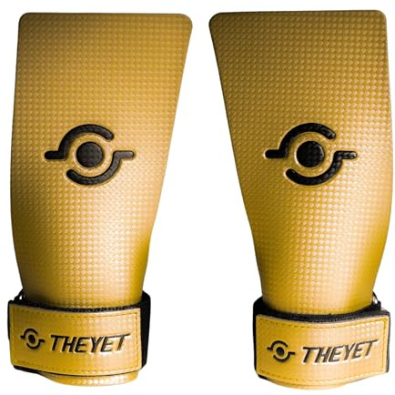 Theyet Crossfit Handschuhe ohne Löcher + Baumwolle Wristbands Geschenk | Fitness Grips Männer und Frauen | Training Hand Grips Gym, Calisthenics, Lifting Straps, Krafttraining und Gewichtheben