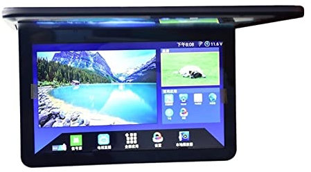 BINGNU Lecteur DVD Portable pour lecteurs vidéo d'appuie-tête de Voiture Moniteur monté au Plafond de 13,3 Pouces Moniteur LCD MP5 HD Moniteur monté au Plafond de 13,3 Pouces avec écran Rotatif HD