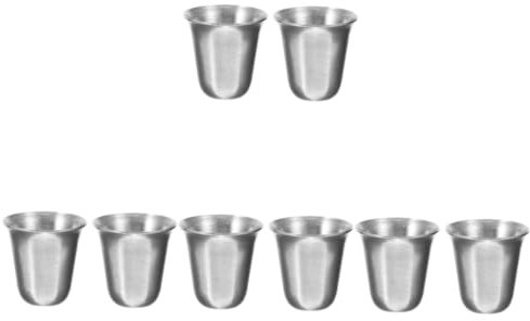 ABOOFAN 8 Pièces Calice Feu De Camp Tasses Tasse En Métal Portable Fête De Communion En Acier De Communion En Métal De Communion Multifonction Religieuse Avec