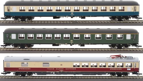 Roco 6200052 H0 3er-Set 2: D 377 „Hispania-Express“ der DB 2. Klasse Büm 234, 1./2. Klasse ABüm 225, Speisewagen WRümz