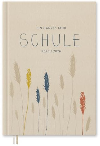 Eine der Guten Lehrerkalender 2025 2026, A4 Lehrerplaner, 1 Doppelseite pro Woche, Schuljahresplaner 25/26 für Planung von Unterricht & Schuljahr, Hardcover Creme Beige, nachhaltig & klimaneutral
