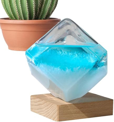 de previsión meteorológica | Barómetro líquido cubo de agua de | Mesa decorativa para escritorio para el hogar, predice los cambios climáticos
