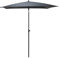 Parasol de balcon - Gris - Avec articulation articulée - 125 x 200 cm - Rectangulaire - Résistant aux UV - Protection solaire - Pour jardin, terrasse, marché - Avec angle d'inclinaison réglable, gris