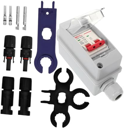 Sewroro 1 ensemble Boîte de Dérivation Solaire Étanche Protection Plastique Conception Usage Intérieur et Extérieur Résistante Aux Intempéries pour Panneaux Photovoltaïques