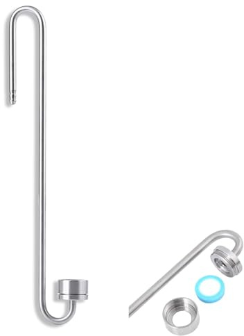 Kukyller Diffuseur de CO2, 2 Types de diffuseurs de dioxyde de Carbone en Acier Inoxydable, atomiseur pour réservoir, Fournitures pour Aquarium (M （250 mm)