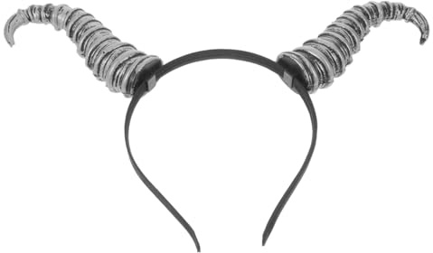 KOMBIUDA Demon Horns Headband Lightweight RAM Horn Hair Clasp for Halloween Masquerade Party Cosplay Accessory with Lifelike Detailing Comfortable Fit for Festivals