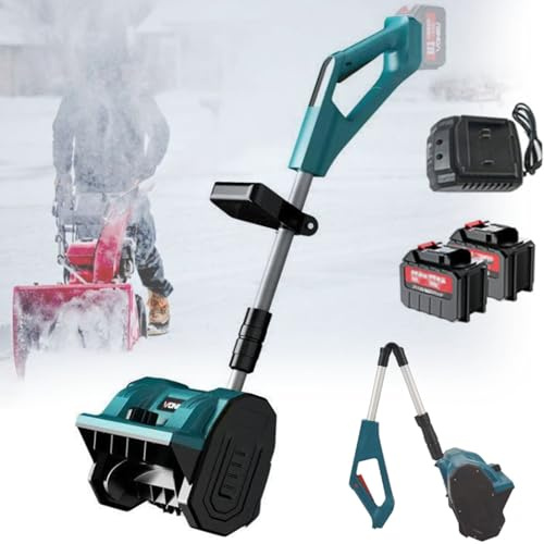 Pala da neve elettrica con manico telescopico regolabile per rimozione della neve senza sforzo da patio e terrazza