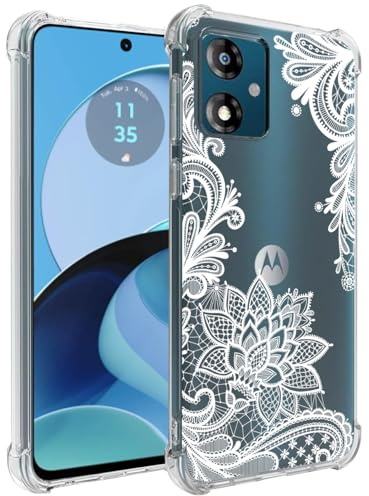 Sailundeng Funda para Moto G14 Case, Motorola G 14 XT2341-2 Delgada y a Prueba de Golpes, con patrón Floral Claro y Flexible de TPU teléfono para Motorola Moto G14 Mandala