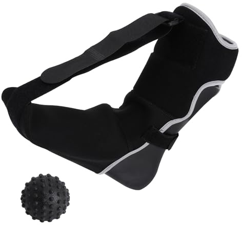 VOSSOT Attelle de Nuit pour Fasciite Plantaire Balle Massage, Soulagement Douleur Pied éPeron CalcanéEn, Bandage Pied RéGlable Sangles Ajustables, Tissu Doux Respirant,Confort Nuit Mixte RéUtilisable