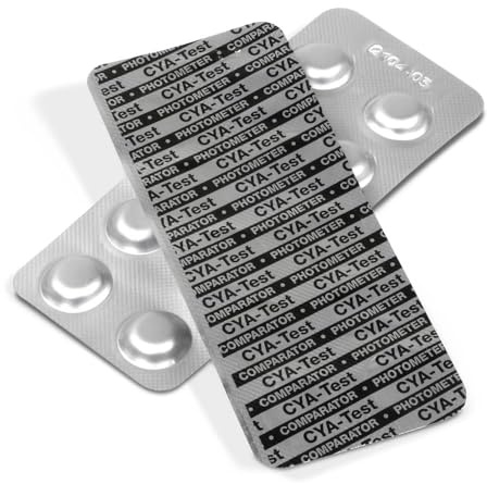 CyA-Test Photometer Tabletten Water-i.d. - Cyanursäure Testtabletten für Pool & Whirlpool - Chlor-Stabilisator messen - Für PoolLab & PrimeLab - Made in Germany (250 Stück)