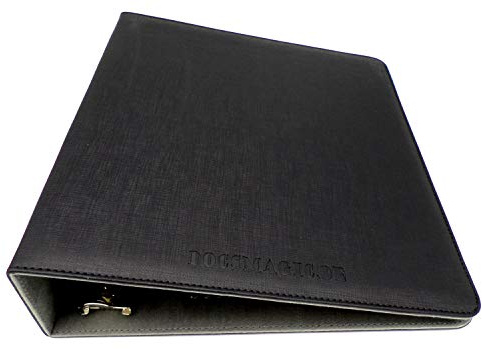 docsmagic.de 3-Ring Premium Album Black - Álbum para Tarjetas Kartenalbum Negra - PKM - YGO - MTG