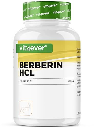 vit4ever Berberin HCL Extrakt - 120 Kapseln - 500 mg - 4 Monatsvorrat