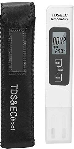 Digitales Messgerät, 3 in 1 Wasserqualitätsmessgerät EC Leitfähigkeits Temperaturmessgerät mit LCD Display für Aquarium Pools Trinkwasser Schwimmbad, 0〜9999PPM