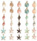 30 Stücke Gemischte Emaille-Charm-Anhänger, Vergoldete Emaille Anhänger, Emaille Muschel Seestern Charms Anhänger, Anhänger Craft Charms Zubehör, für Halskette Armband Ohrringe DIY Schmuck Machen