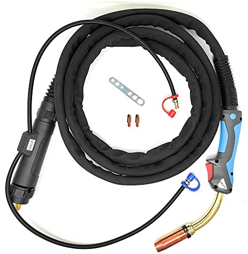 ELCAN 501D Schweißbrenner inklusive 4m Schlauchpaket, Profi-Schweißzubehör für MIG MAG Schutzgas Schweißgeräte mit Eurozentralanschluss, wassergekühlt (501D-Brenner)