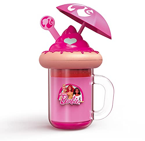 Mondo 40004 Barbie Freakshake, Milchshake- und Strand-Set mit Kinderschminke, enthält Lipgloss, Blush, Applikatoren und Gesichtstuch, mit Geheimfach, Spielzeug ab 3 Jahre