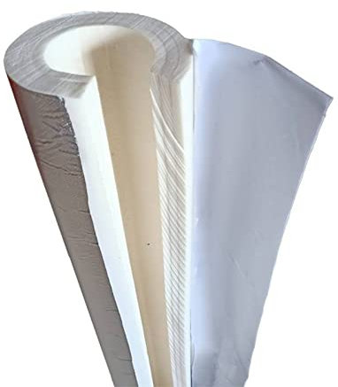 EONME Coppelle in Lana di Roccia con Alluminio, Tubo Isolante per Tubi, Ignifugo Antigelo, Ispessito Autoadesivo Isolante Utilizzato in Bagno, Tubo di Fabbrica 22*30mm*1m