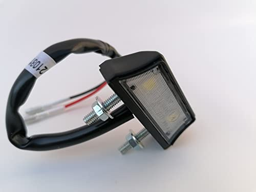 Mini Kennzeichenbeleuchtung Motorrad Roller Quad Anhänger Wohnmobil Wohnwagen 12V für KTM Yamaha Suzuki Honda HQV Supermoto Leuchtdiode für grofatec kennzeichenhalter kennzeichenträger Heckumbau