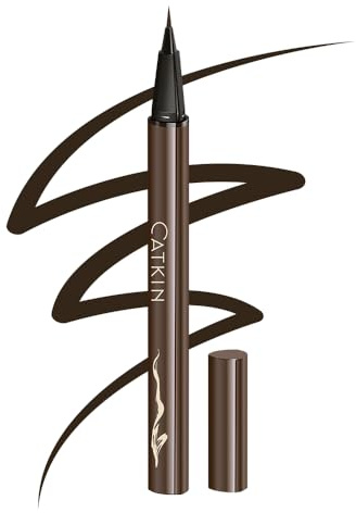 CATKIN Dreamworld Liquid Eyeliner, Wasserfester Flüssiger Braun Ink Eyelinerstift, High Precision, Schnelltrocknend, Wischfest, 24 Stunden Halt, Alkoholfreie und Hochpigmentierte Formel, 0.8ml