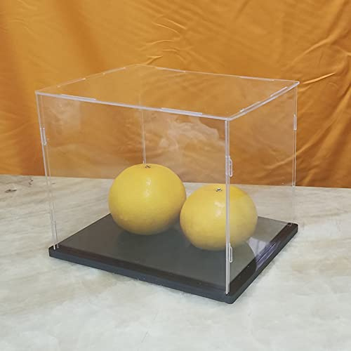 Caja de exhibición Transparente de acrílico, Vitrina Multifuncional de exhibición de Colecciones a Prueba de Polvo, con Base Engrosada, para muñecas de Acción de Juguetes (14x8x12inch/35x20x30cm)