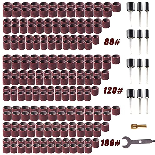 239pcs Sanding Drums Set,Power Rotary Tool Sanding Drums, Sanding Bits Sander Accessories for Dremel Rotary Tool Drill Woodworking 80grit,120grit,180grit (80grit，120grit，180grit，)