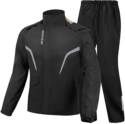 Scoyco Traje de lluvia de motocicleta reflectante chaqueta y pantalones de lluvia de trabajo para hombre y mujer todos los deportes granja pesca motociclismo