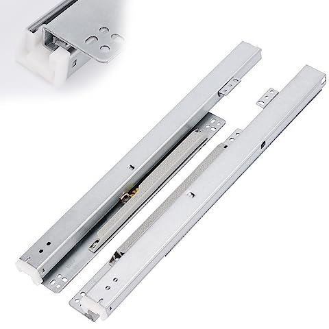 Schubladenschienen mit Dämpfer, 200 ~ 600 mm in mehreren Größen, 1 Paar Auszugsschienen Bodenmontage Vollauszug, 40 kg Tragkraft für Schrank, Kommode, Kleiderschrank, Tastatur ( Size : 50CM/19.7in )