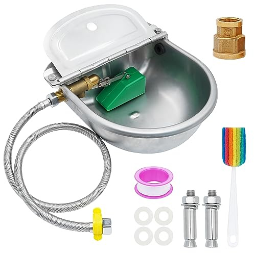 MUALROUS Abreuvoir automatique pour chien - Distributeur d'eau en acier inoxydable - Pour l'extérieur - Pour animaux de compagnie