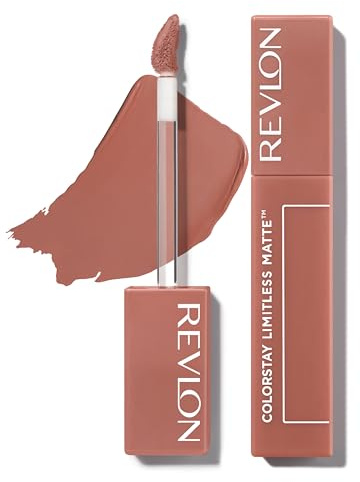Revlon ColorStay Limitless Matte Liquid Lipstick, Flüssiger Matter Lippenstift, Angereichert mit Dreifacher Hyaluronsäure, 100% Vegane Formel, Ultra Langanhaltend, 001 Beauty Sleep