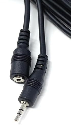 DRUT 2m 2.5mm Stereo Jack Plug to 2.5mm Socket Extension Male to Female | Audio Lead Cable Nickel Connectors (6.5ft)