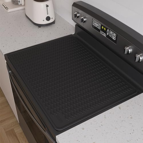 XiFEO Stove Top Covers for Electric Stove, Silicone Stove Mat for Glass Top, Glass Stove Top Cover Protector, Cooktop Protector, Heat Resistant Multi-Functional Range Top Covers Mat, Oven Cover