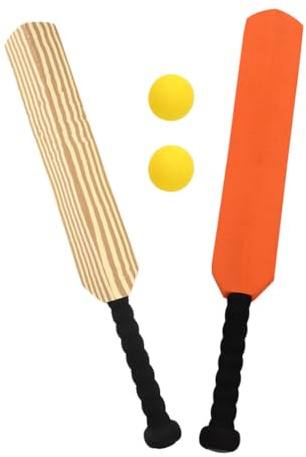 GANAZONO Kids Cricket Set: 4pcs Foam Cricket Bat with Balls Plastic Baseball Bat Exercising Bat Backyard Cricket Sets Baseball Training Game for Kids Adult