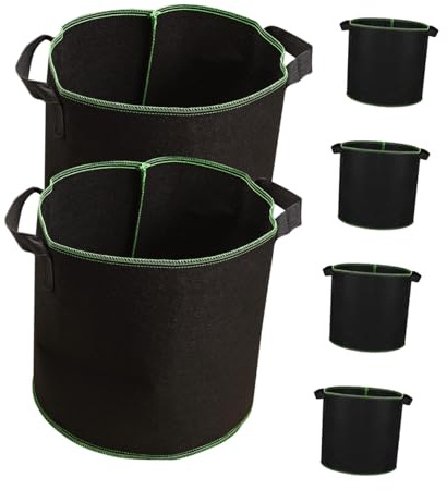 YARNOW Lot De 6 De Culture pour Pommes De Terre en Toile De Jute pour Légumes Pots en Tissu Épais pour Une Formation Efficace des Racines