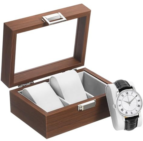 ANDRESLAD Eleganter Uhren- Und Schmuck-organizer – Vitrine Mit 3 Fächern Für Die Herrenkollektion