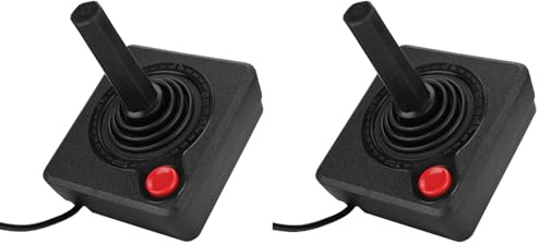 SUNGOOYUE Joystick Analogique 3D, 2 Pièces ABS Rétro Classique Contrôleur de Joystick Analogique 3D Contrôle de Jeu avec Prise Confortable pour 2600