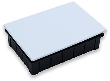 Boîte de jonction 170 x 110 x 50 mm avec griffe métallique pour installations électriques et montage sûr dans les structures.