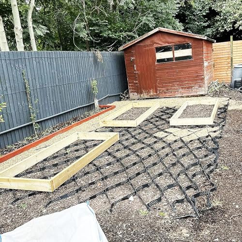 Stabilisateur de Gravier Grilles De Stabilisation De Gravier De 5 Cm De Profondeur Pour Serre, Terrasse, Gazon, Abri De Jardin, Pente, Grilles Renforcement Sol Robustes Et Extensibles.(200x1000cm/78.7