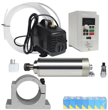YVAAASIYC CNC Water Cooling Spindle Motor Kit 2.2KW ER20 110/V 220/V + MINI Inverter VFD For Woodworking Router Milling Machine(220/V Kit)