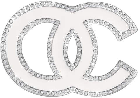 Große Strass Brosche Damen Silber,Elegantes Kleidung-Aessoire für Hochzeiten & Feiertage,Durchbrochene Design-Brosche für Blazer & Kleider,Broschen für Kleidung Brief
