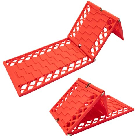 SUNNYNEST Foldable Emergency Tire Traction Pads Heavy-Duty Car Recovery Tracks for Mud Sand Snow Anti-Slip Vehicle Recovery Mats for SUV Off Road Snow Chains Alternative (2-Pack)