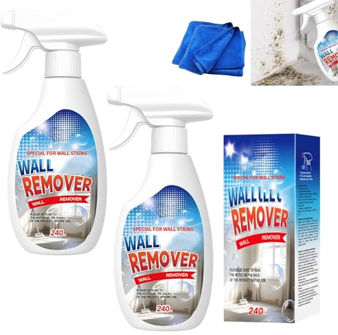 Nyheter – snabb acting anti-väggrengörings-spray – mycket effektiv väggborttagningsmedel för målade väggar, trä, kakel, badrum, kök och mer (2 st)