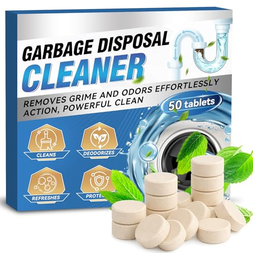 Bellifluous Pastiglie Cattivi Odori Scarichi, 50 Compresse Pulizia Scarichi e Lavandino Eliminano Cattivi Odori, Deodorante Scari-chi ad Azione Rapida per Cucina, Bagno e WC, Scorta per 1 Anno