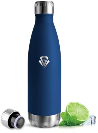 Borraccia Termica, Senza BPA, Bottiglia Termica 500ML, 18/8 Acciaio Inossidabile, Bottiglia Acqua, Isolamento A Vuoto A Doppio Strato, Water Bottle, Ideale per Scuola, Ufficio, Viaggi