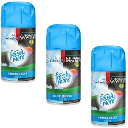 Fresh & More Lufterfrischer Nachfüller Himmelsfrische 250ml (3er Pack) | Raumduft-Spray-Nachfüller, kompatibel mit Freshmatic Max, luftig-frischer Duft