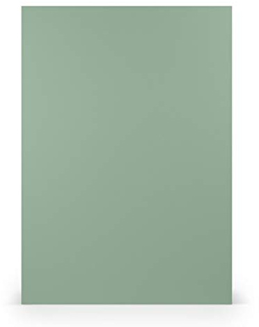PAPERADO 100x Briefpapier DIN A4 - Eucalyptus gerippt Grün 100 g/m² - Papierbögen in 29,7 x 21 cm zum Basteln & Drucken