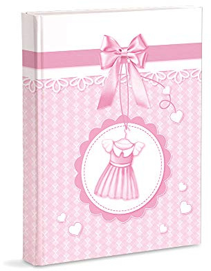 Naissance-Fotoalbum mit Agenda 23 x 30 cm, 56 detaillierte Seiten und 4 anpassbare Seiten aus Kartonpapier und widerstandsfähigem Papierfalten, hellblau